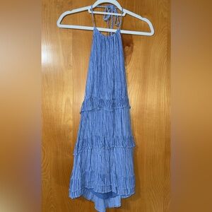 Blue Backless Mini Dress